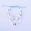 2PCS Shell Rice Beads Anklets Set Zinc Zinc Alloy  Fashion   Girl
