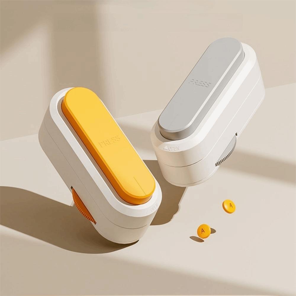 2 In 1 Portable Pill Cutter Dust-Proof Daily Pill Splitter Reusable Pill Storage Box  Home