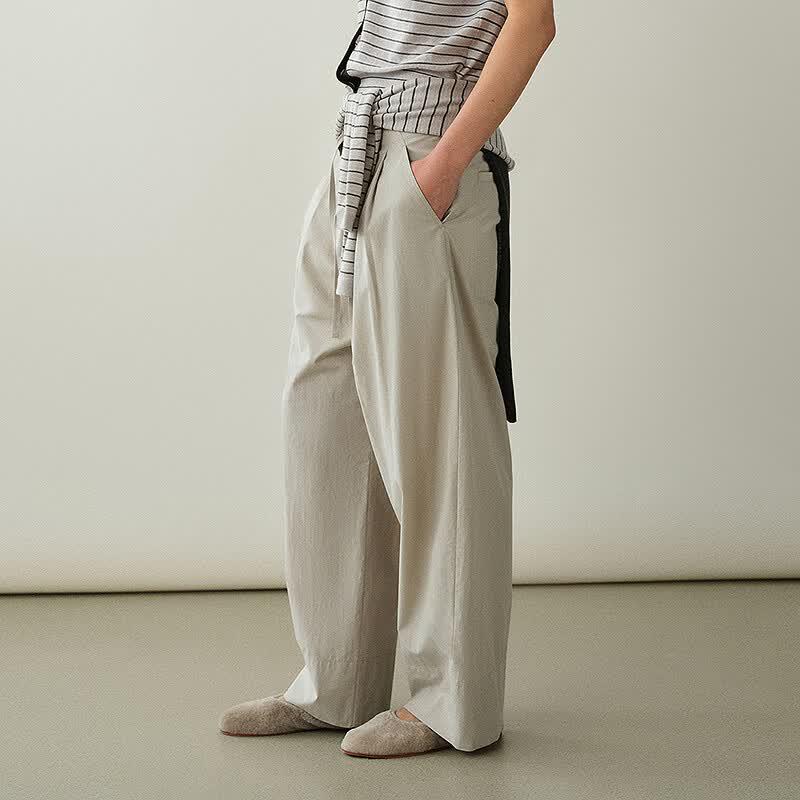 LESS Autumn 2026 New Cotton Loose Straight Trousers