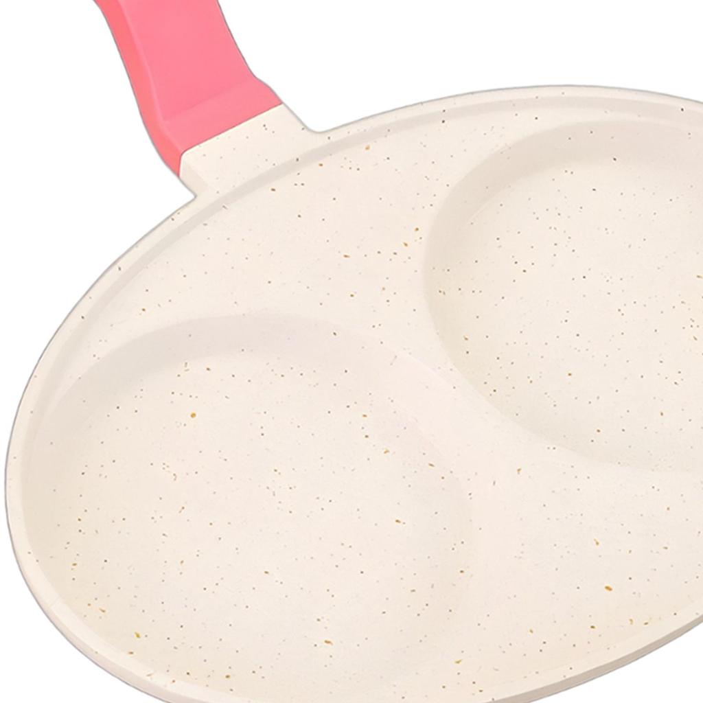 2 Hole Fried Egg Pan Long Handle Multifunctional Egg Cooker Breakfast Maker Nonstick for Crepe Pancake Steak Plett Burger