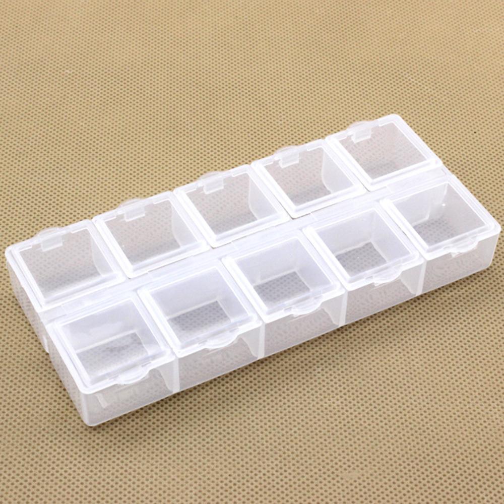 1PC Removable Divider Clear Plastic Storage Box Portable Transparent Compartment Organizer Case For Jewelry Beads Hardware Parts