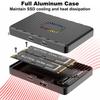 Dual Bays M2 NVME SATA SSD Enclouse 10Gbps Dual Protocol M.2 NVMe SATA SSD Case USB3.2 Solid State Docking Station M.2 Hard Disk Box Adapter for PC