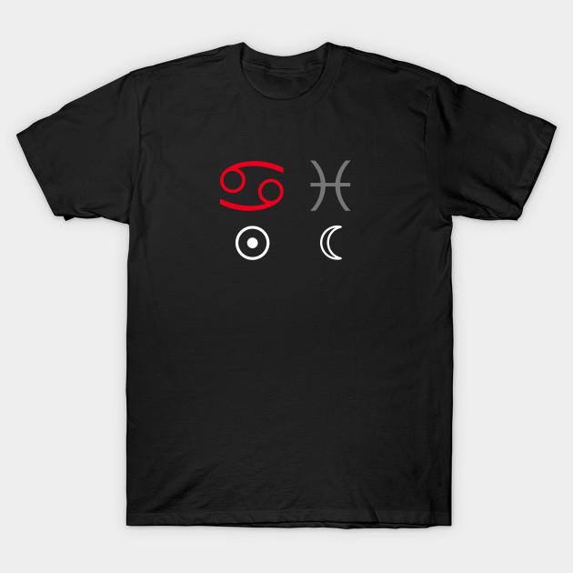 

Unisex Fashion TShirt Cancer Sun Pisces Moon Zodiac Sign Print TShirt Plus Size XS-6XL T-Shirt 100%Cotton Tops O Neck Short Sleeve Tees M чёрный