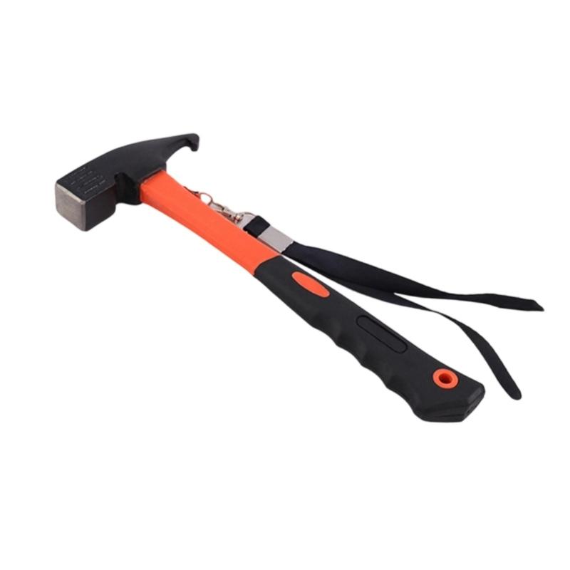 Heavy Duty Camping Hammer Carbon Steel Claw Hammer for Outdoor Tent Ergonomic Grip Camping Hammer Outdoor