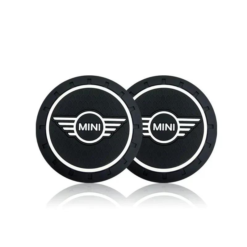 1/2PCS Car Coasters Water Cup Anti-Slip Silicone Coaster Car Goods For BMW Mini Cooper R56 R50 R53 F56 R60 2011 2012 2013 2018