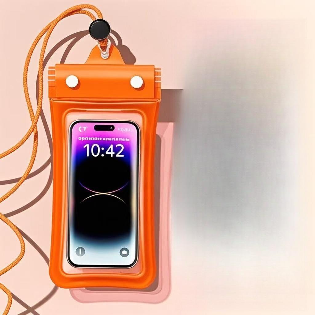 Universal Waterproof Phone Pouch with Sealed Design and Lanyard for Swimming and Diving