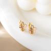 Creative Micro-Inlaid Hollow Butterfly Stud Earrings: Women's Fashion Accessory