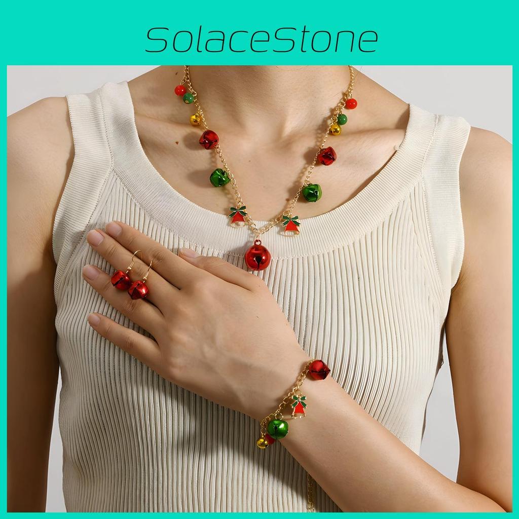 Schmuckgeschenk Weihnachtsset mit Glocke Botanische Motive aus Legierung Feiern für