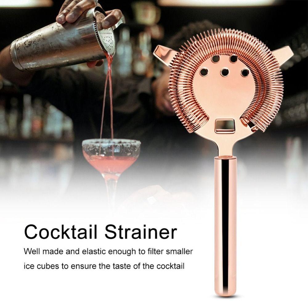Stainless Steel Drink Strainer Rose Gold Filter Practical Cocktail Strainer  Mixologists