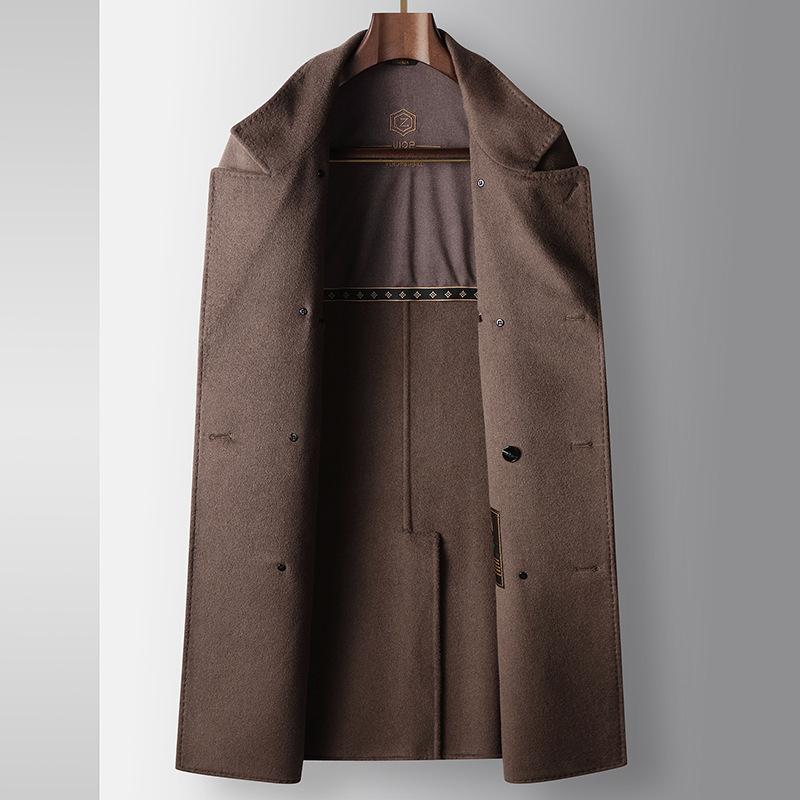 Autumn and Winter Double-breasted Wool Trench Coat Medium and Long Youth Business Lapel Double-sided Casual Coat