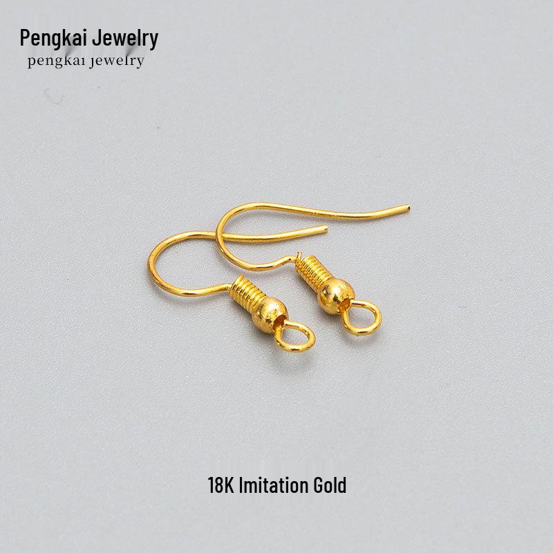 

Серьги-крючки с круглыми бусинами ручной работы с гальваническим покрытием