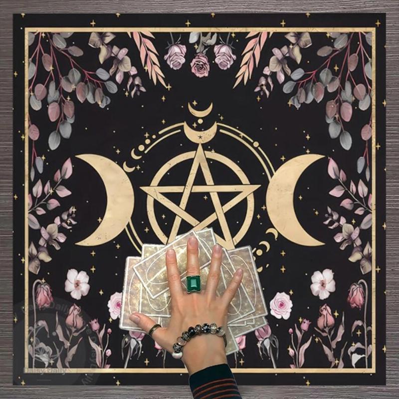 50x50/60x60/75x75cm Tarot Tablecloth Mat Geometric Divinations Table Cloth Board Game Oracles Card Pad Rune Support Mat