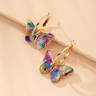 Exquisite Luxurious High Quality Women Hoop Earrings Butterfly Earrings for Women Ladies Wedding Engagement Jewelry