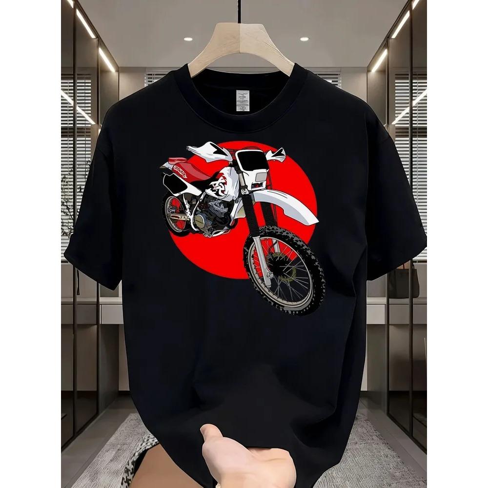 Creative Fun Colorful Pattern Print Short Sleeve T-shirt Summer Comfortable Fashionable Breathable Casual Versatile Sports Men's Cotton T-shirt