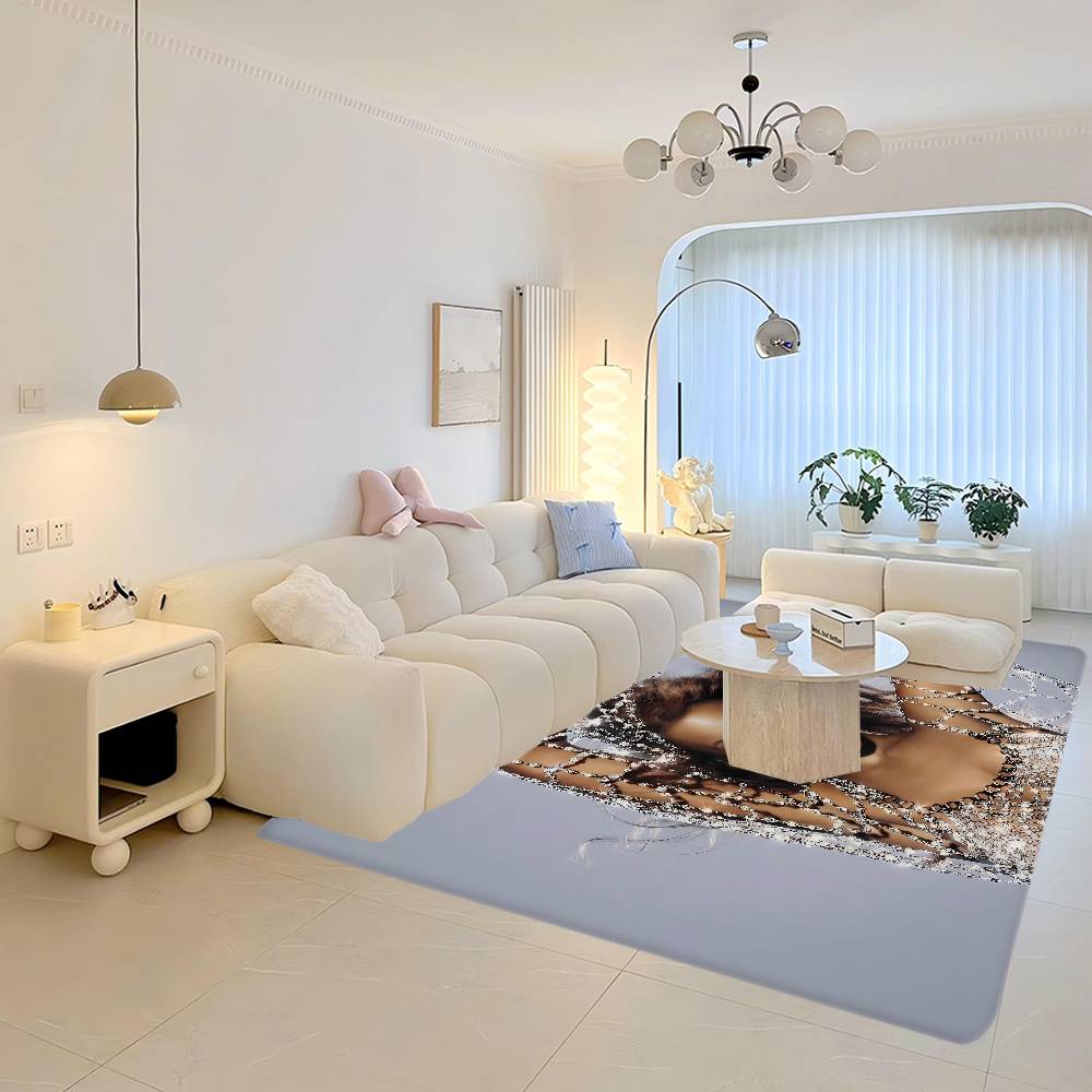 B-Beyonce Singer Bathroom Mat Anti-slip Absorb Water Long Strip Cushion Bedroon Mat Welcome Doormat