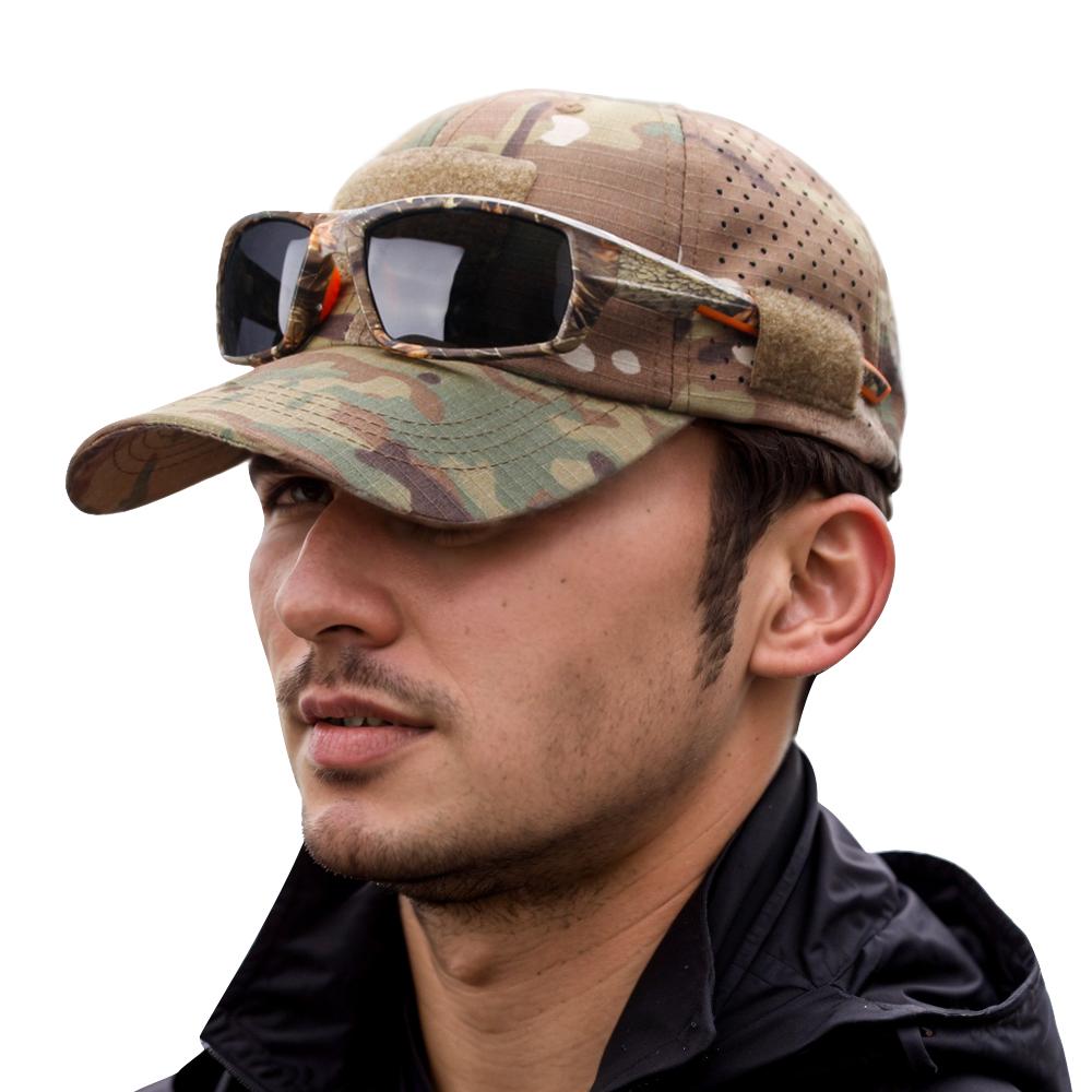New Men Camouflage Baseball Cap Breathable Sunscreen Hat Outdoor Sports Hunting Hiking Camping Beach Fishing Sun Hat