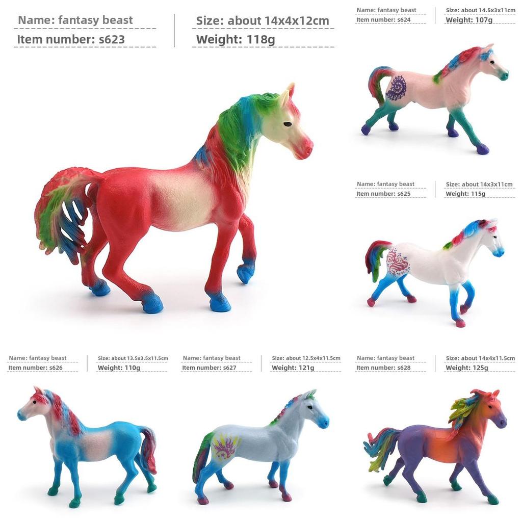 Western Mythology Creature Unicorn Pvc Decor With Realistic Design For Kids Playroom
