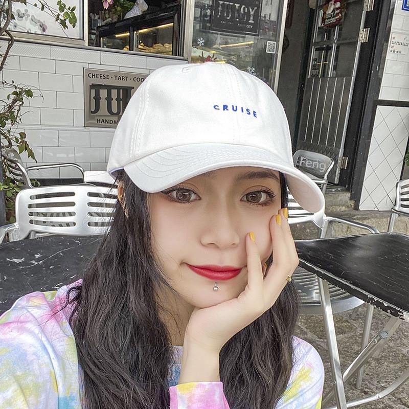 Youthful Letter White Embroidered Baseball Cap Timeless Cotton Design For Wear Everyday