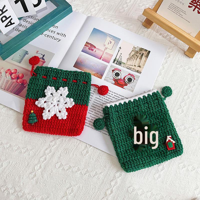 Hand-Crocheted Christmas Snowflake Gift Bag - Coin Purse & Shoulder Bag