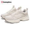 BAASPLOA Damen Sportschuhe mit dicker Sohle, Mesh Laufschuhe, Freizeitschuhe, Wanderschuhe, Studentenschuhe, weiße Schuhe, flache Sportschuhe, Tennisschuhe