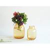 FOYER Glass Amber Flower Vase, 16cm H X 10.5cm W, 2c00001AM F