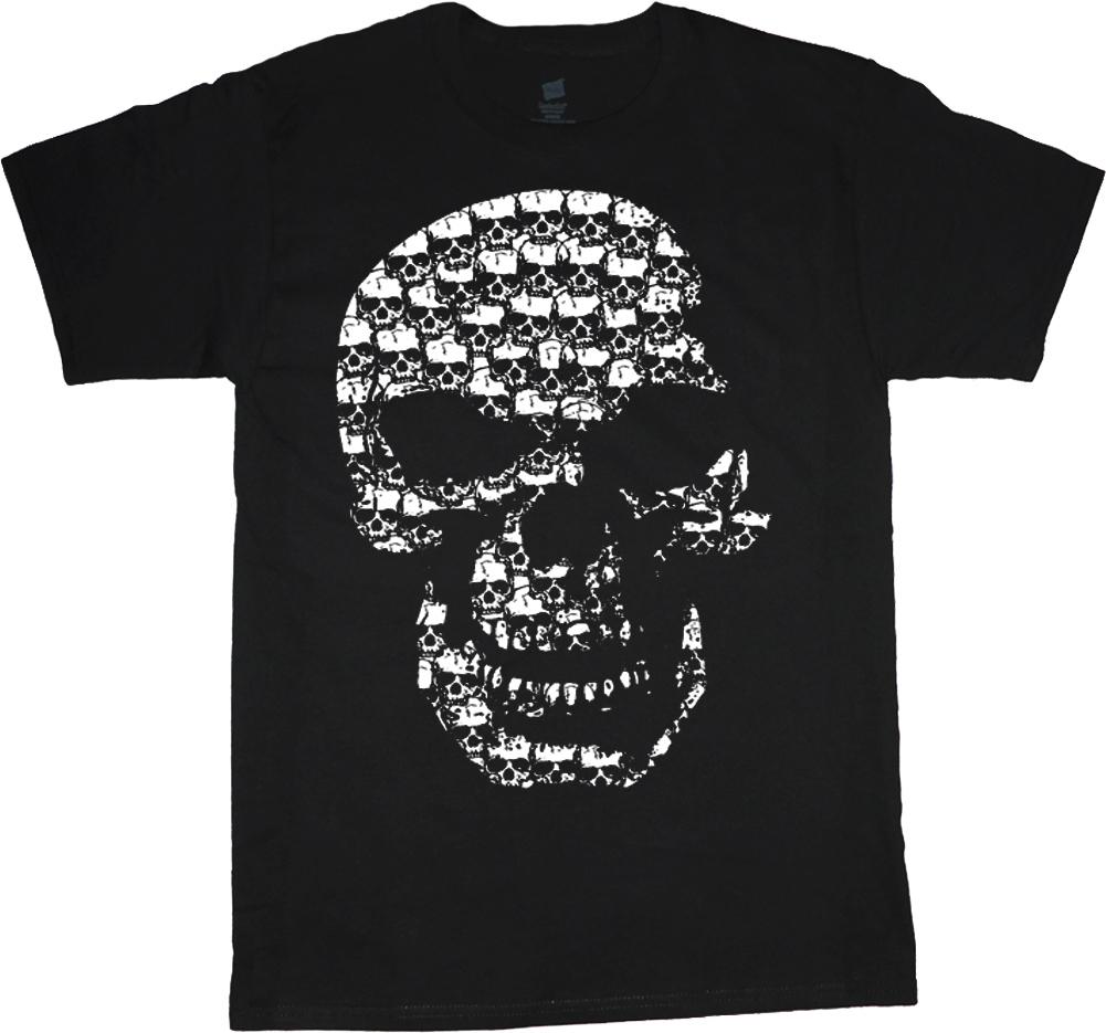 Heavy metal skull art biker style rock t-shirt for men S