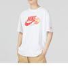 Nike Solid Color Logo Print Crew Neck Pullover Short Sleeve T-Shirt With Drop Shoulder Men Tops White FB9804-100