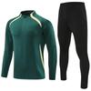 Mens Half-Zip Long Sleeve Soccer Training Jacket Set Winter Sportswear Basketball Football Practice
