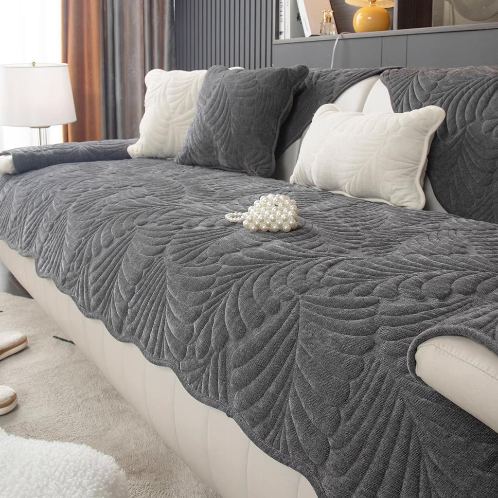 Chenier Sofa Cushion Is Universal In All Seasons, Simple And Modern Non-Slip Seat Cushion New Plantain Leaf Sofa Cover Towel