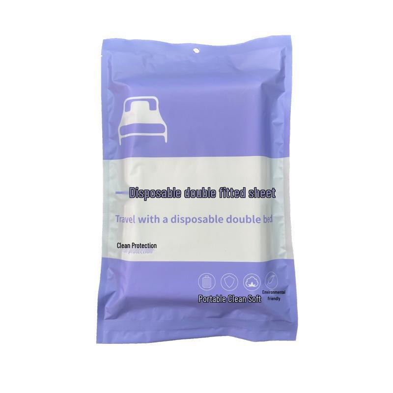 Travel Disposable Non-Woven Fitted Bed Sheet - Thick Bedspread Cover for Hotel, B&B, Beauty Salon, Isolation - Portable & Individually Packaged