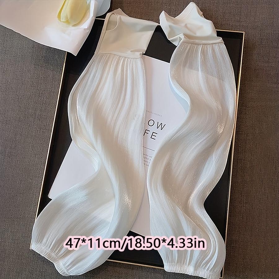 1 Pair of Summer Women's Spliced Arm Sleeves, Breathable and Loose Spliced Solid Color Arm Sleeves, Very Suitable for Driving