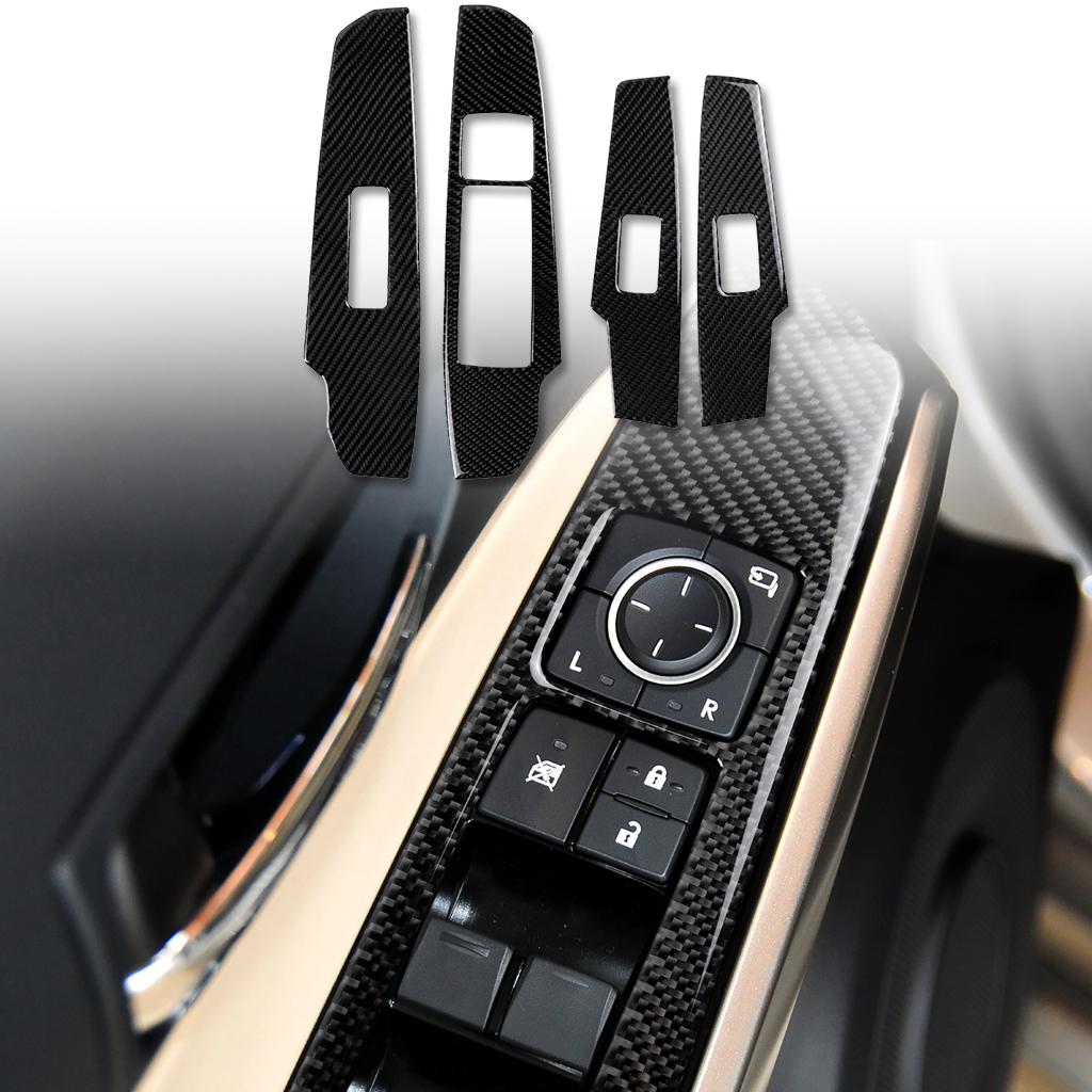 Carbon Fiber Car Accessories Window Lifting Control Interior Cover Modified Trim Sticker For Lexus IS250 IS350 300H 2013-