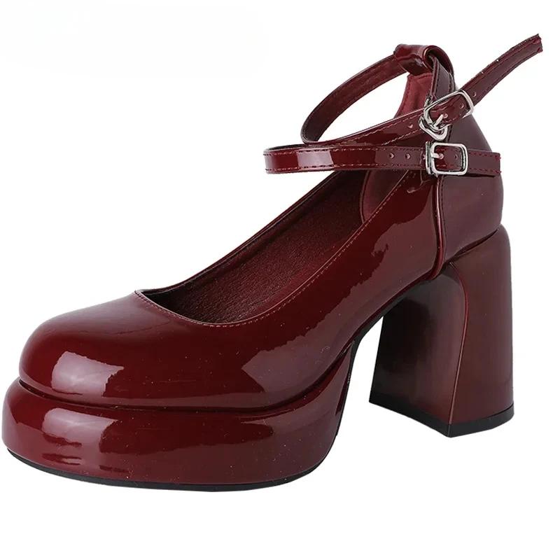 Designer Women Nightclub Pumps Fashion Cross Strap Buckle Shoes 2025 New Spring Autumn Wedding Party Shoes