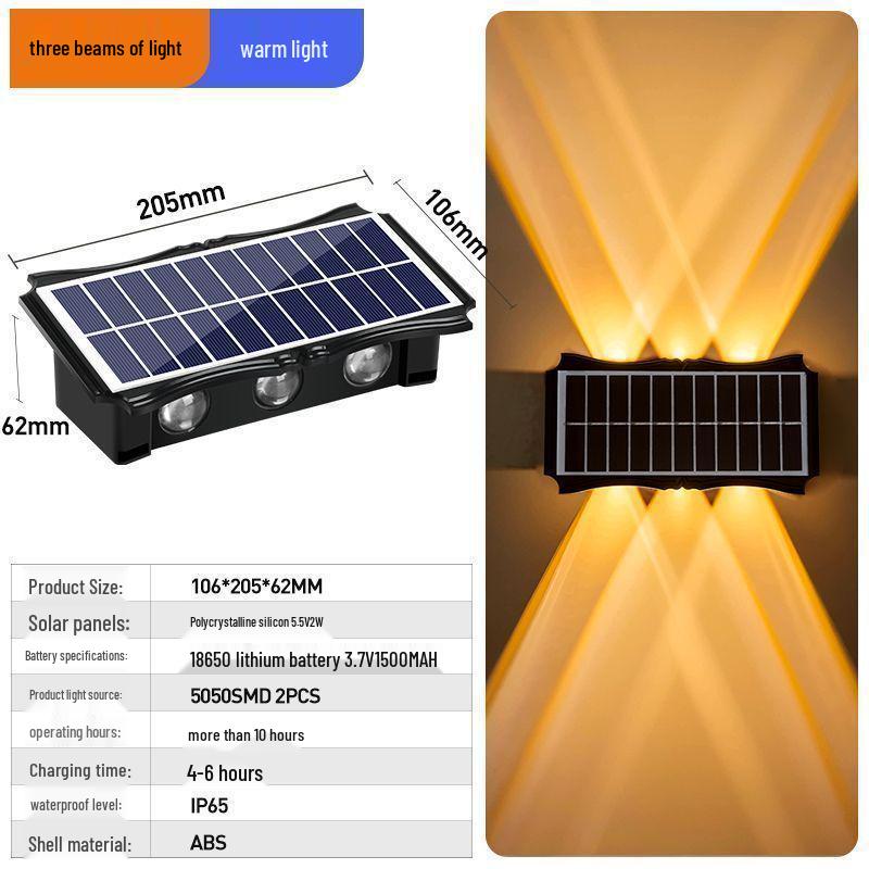 Solar Waterproof Courtyard Wall Light - Outdoor Luminous Fence and Landscape Spotlight