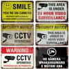 Surveillance Warning CCTV Camera Metal Sign Video Monitoring Alert Plaque Crime Prevention Facility Shop Security Poster