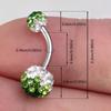 Colorful and Eye-catching Street-style Fashion Stainless Steel Artificial Crystal Navel Ring Set, a Perfect Companion for Women