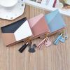 Color Block Women Wallet Slim Card Holder Wallet Bifold Mini Wallet with ID Window Zipper Coin Pocket for Travel Work Daily Use