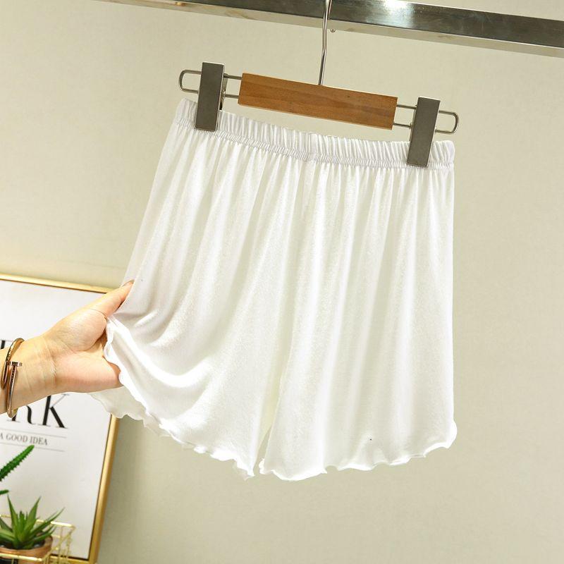 

Летняя модальная домашняя одежда пижамные брюки женские тонкие свободные больших размеров спортивные брюки домашние с высокой талией повседневные шорты White L (Recommendation 50.00 kg-60.00 kg