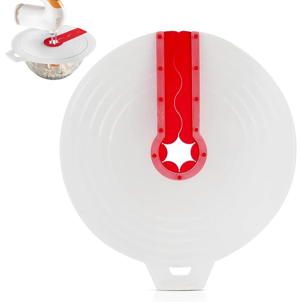 Hand Mixer Splatter Guard Silicone Mixing Bowl Splatter Guard Baking Cooking Anti Splash Cover for Whipping Cream Beating Eggs