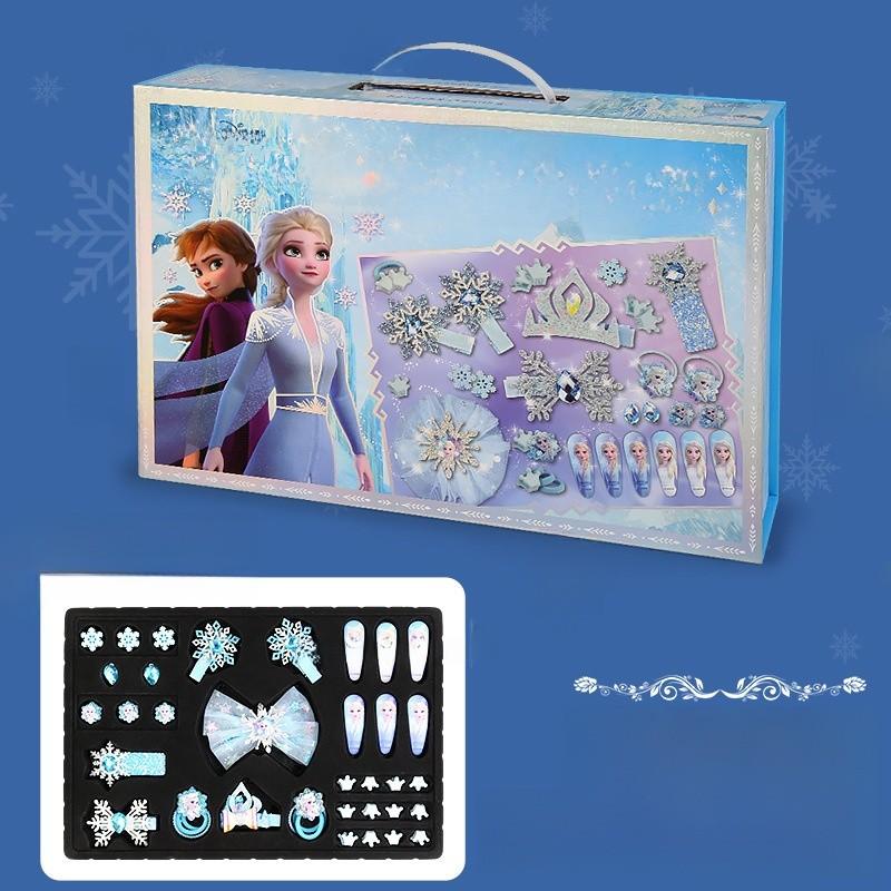 Подарочный набор аксессуаров для волос Disney Frozen для девочек с жемчужными бусинами и заколками-коронами