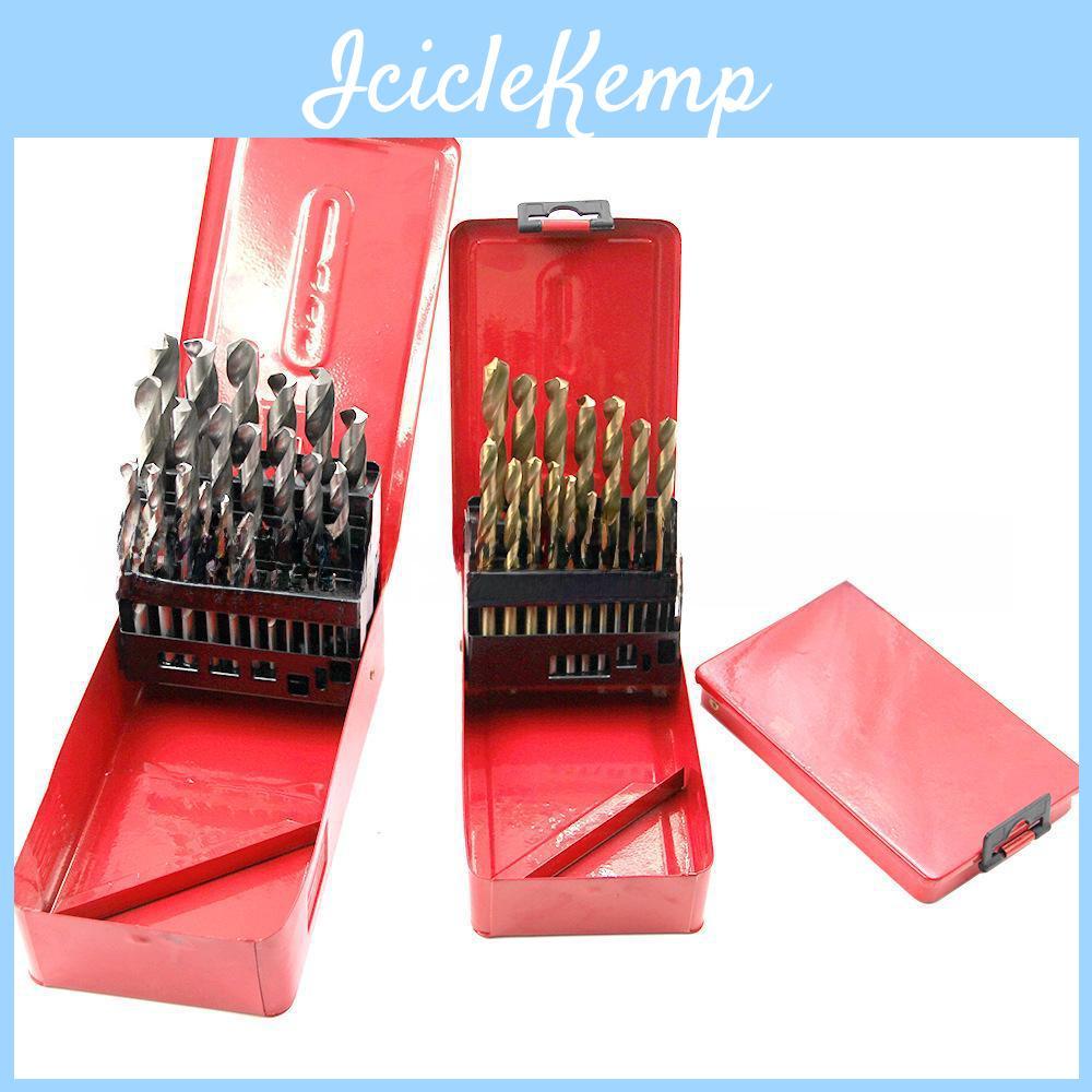 Twist Titaniumcoated Highspeed Steel Drill Bit Set For Electric Drills Straight Handle White Drill Cutting Tool For Diy Woodworking
