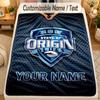 Flannel BlanketNSW Blues Logo Custom Name Text Personalized Soft Warm Throw Blanket Home Decor Gift