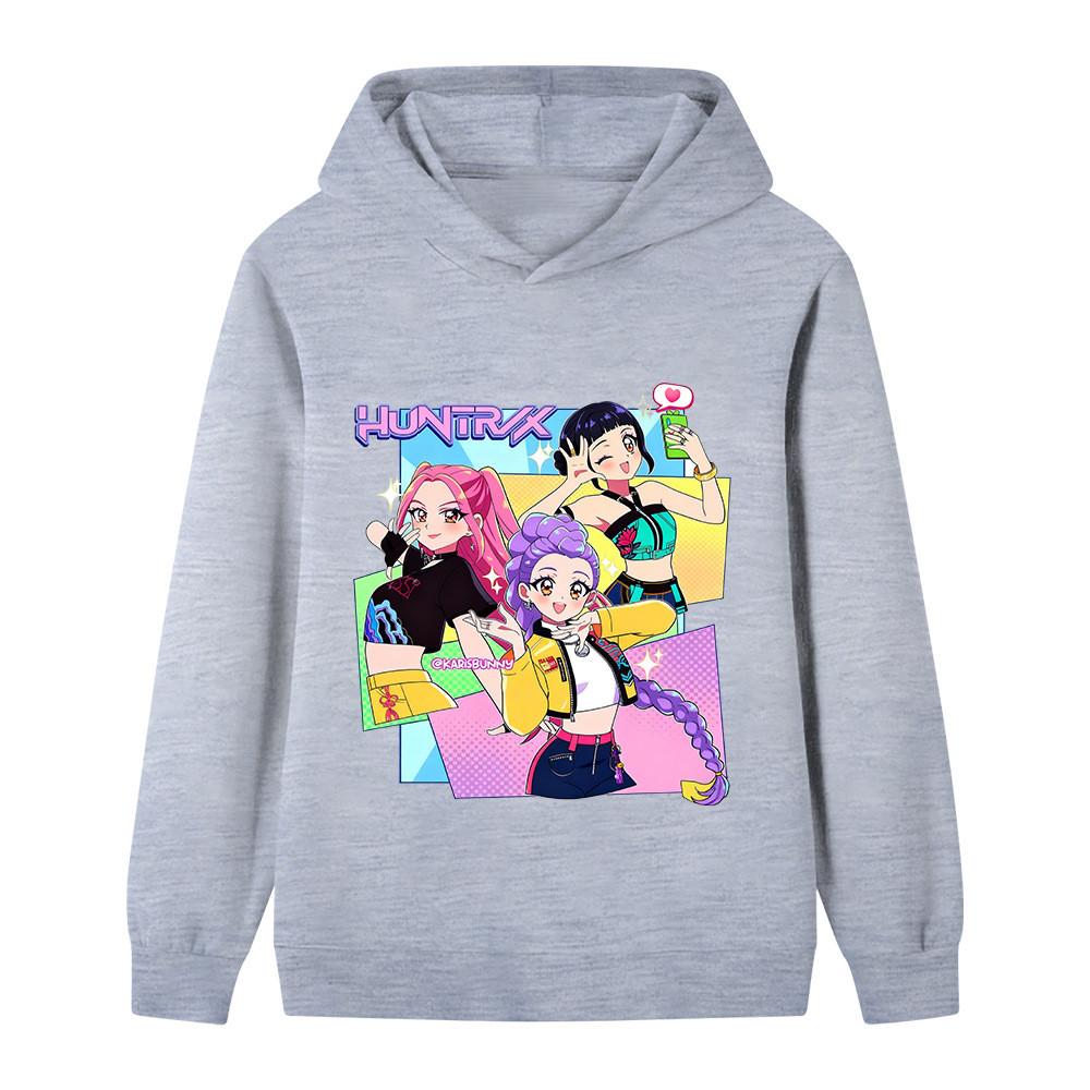 B1232 Kinder Jungen Mädchen Kpop Rumi Zoey Mira Print Langarm-Hoodie