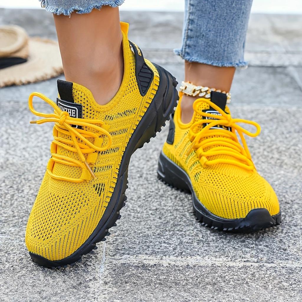Womens Sneakers Breathable Knit Trainers New Design Comfortable Walking Running Shoes for Women Casual Sports Shoes