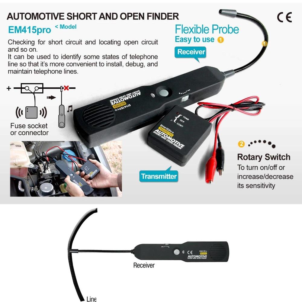 EM415PRO Automotive Circuit Detector with 6-42V Range and Tone Function