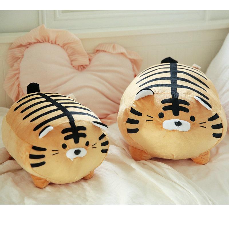 45cm Super Soft Plush Printed Fat Round Tiger Toy Stuffed Tiger Pattern Throw Pillow Zebra Stripes Pig Throw Pillow Bed Cushion