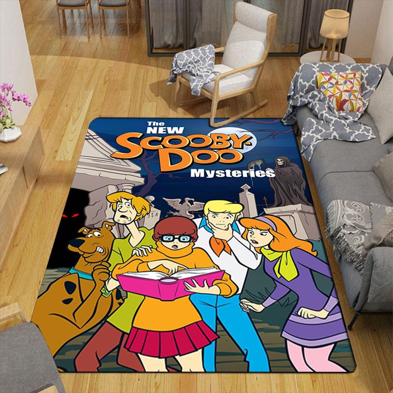 Scooby-Doo Anime Theme Rug Floor Mat for Living Room or Bedroom Soft and Comfortable Carpet a Gift for Birthday and Holiday.