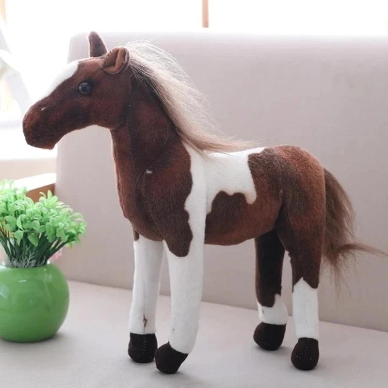 28cm Cute Creative Cartoon Simulation Horse Plush Toy Doll Home Decoration Ornaments Children Toy Boyfriend Birthday Gift