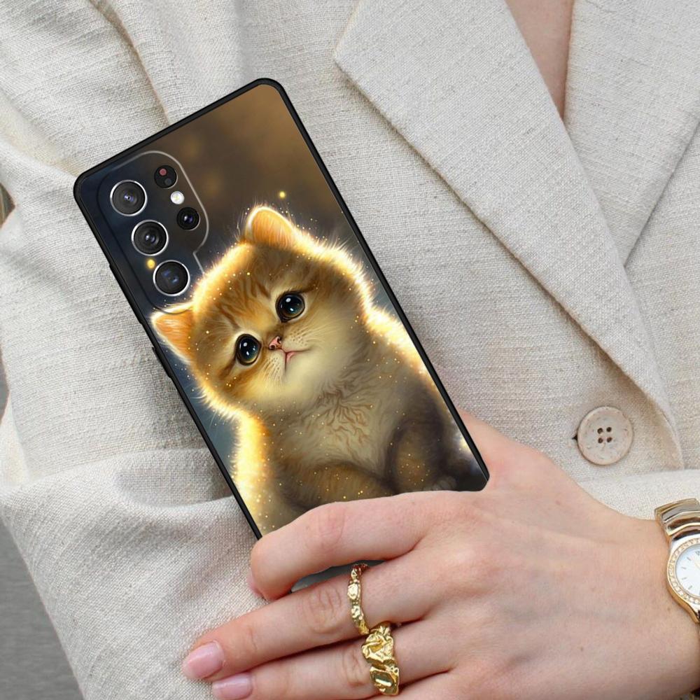 Cute Cat Animal Cell Phone Case for Samsung Galaxy S26 Ultra S25 S24 S23 S22 S21 S20 Note10 Cover