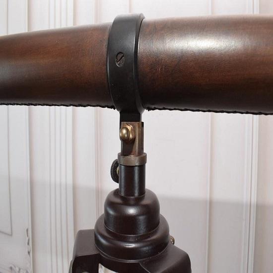 Úžasný stojanový mosazný teleskop Dřevo a mosaz Elegantní dekorace do domácnosti a kanceláře Dárek